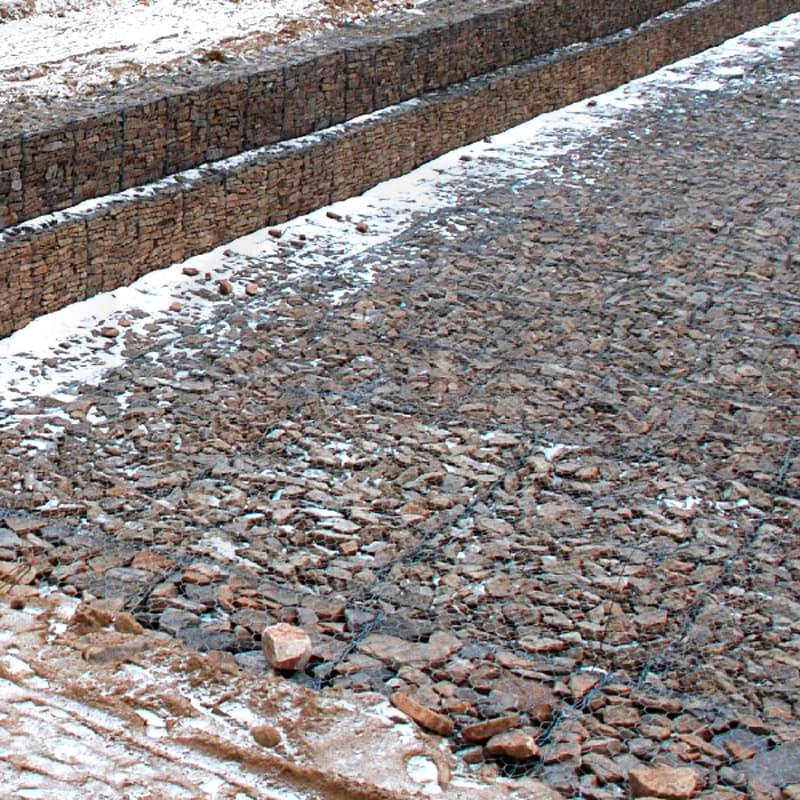 Габион матрасного типа ГСИ-М 5х2х0,3 оцинкованный, Ø проволоки 2,2 мм, размер ячейки 6х8 см