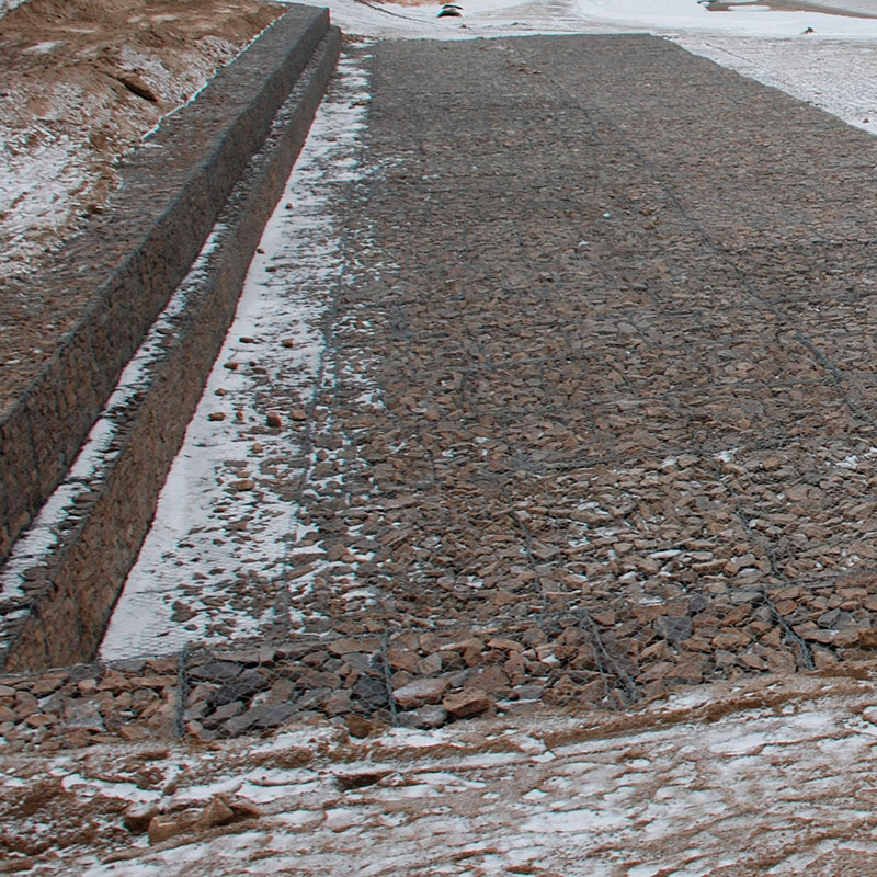 Габион матрасного типа ГСИ-М 5х2х0,3 оцинкованный / ПВХ, Ø проволоки 2,4/3,4 мм, размер ячейки 6х8 см