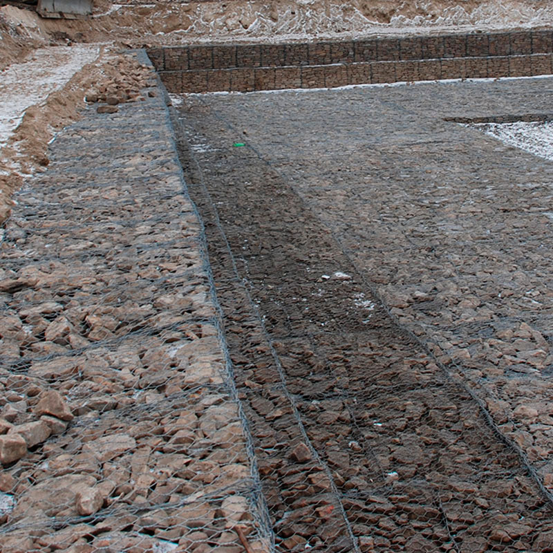 Габион матрасного типа ГСИ-М 5х2х0,23 оцинкованный, Ø проволоки 2,7 мм, размер ячейки 6х8 см