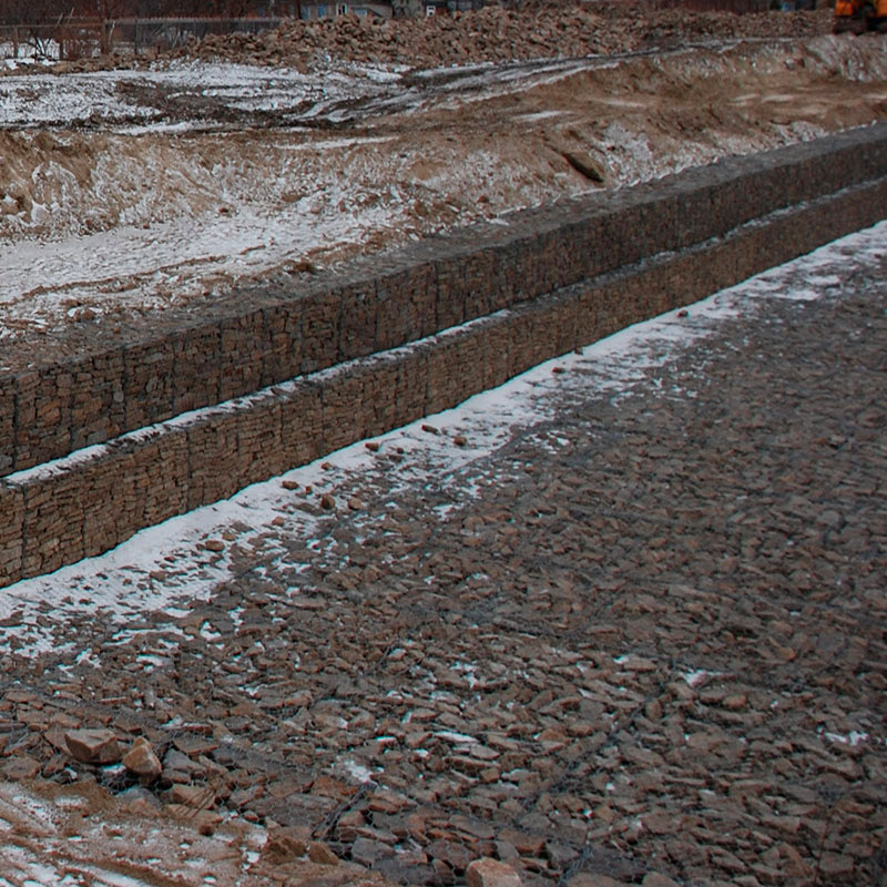 Габион матрасного типа ГСИ-М 6х2х0,23 оцинкованный, Ø проволоки 2,7 мм, размер ячейки 6х8 см