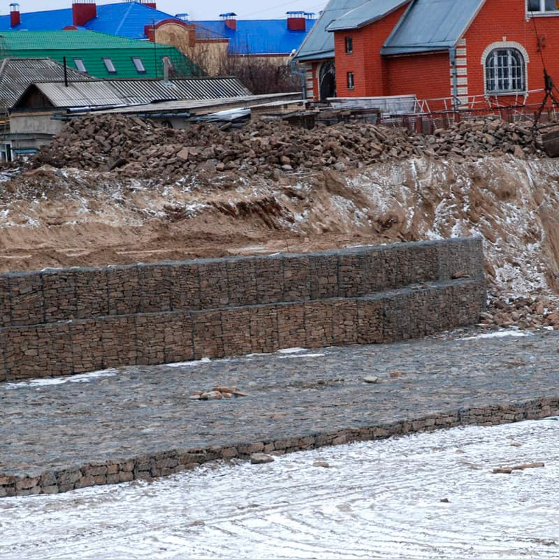 Габион матрасного типа ГСИ-М 4х2х0,23 оцинкованный, Ø проволоки 2,2 мм, размер ячейки 6х8 см