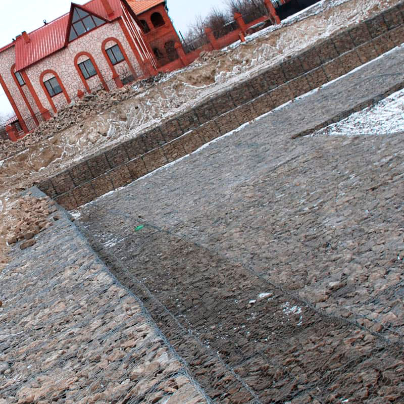 Габион матрасного типа ГСИ-М 6х2х0,3 оцинкованный / ПВХ, Ø проволоки 2,4/3,4 мм, размер ячейки 6х8 см