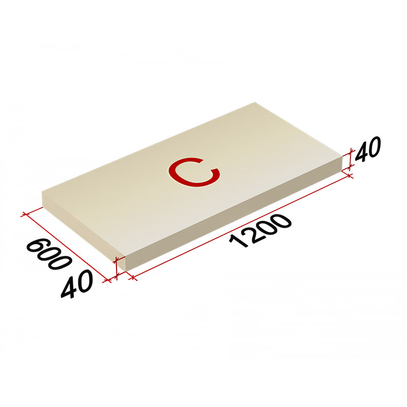 LOGICPIR Slope-1,7% (C) СХ/СХ 1200х600х40 (упак, 15 плит, 10,8000 кв.м)