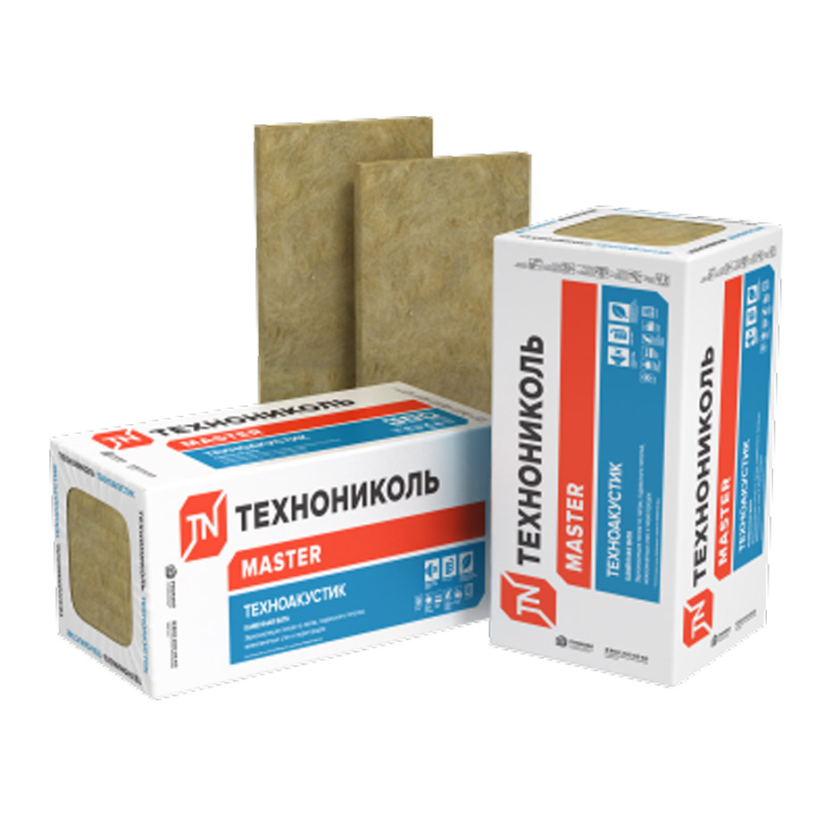 Звукоизоляция ТЕХНОАКУСТИК, 1200х600х50 мм, (8 плит, 5,76 кв.м)